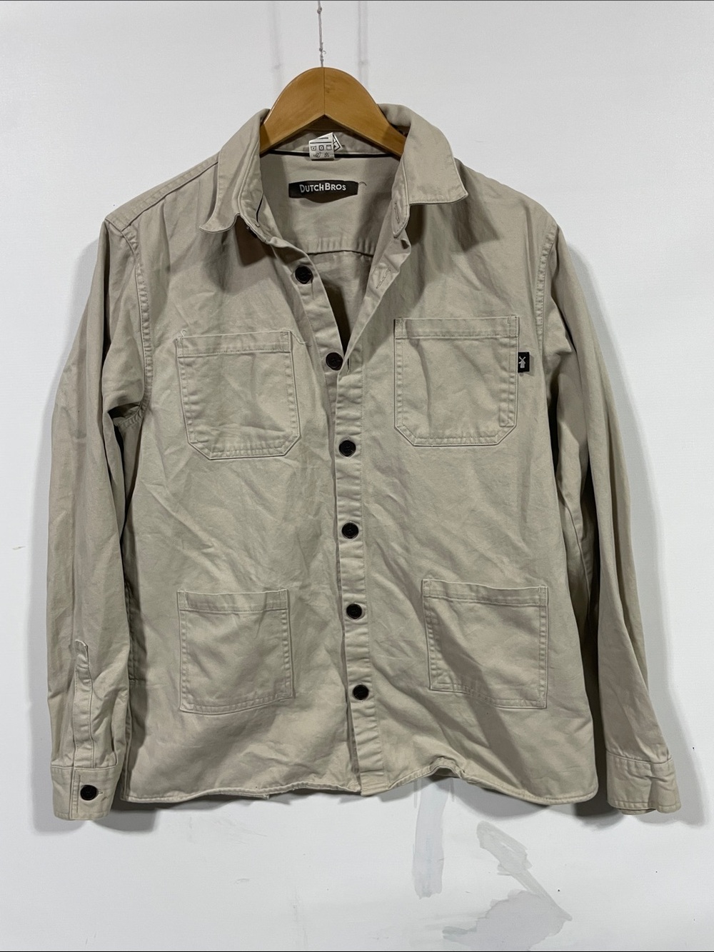 Dutch Bros Light Beige Work Shirt Jacket